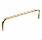 Zawiasy, okucia i inne akcesoria - Uchwyt meblowy podłużny 7353 96 Mosiężny Polerowany Nielakierowany - miniaturka - grafika 1