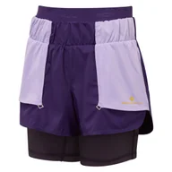 Spodnie sportowe damskie - RONHILL Spodenki do biegania damskie WMN'S TECH TWIN SHORT imperial/nightshade - miniaturka - grafika 1