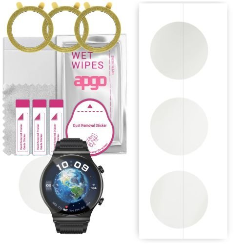 3x folia ochronna hydrożelowa MATOWA do Kumi GT5 Pro+ Plus - apgo Smartwatch Hydrogel MATTE Protection Ochrona na ekran smartwatcha