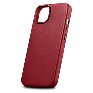iCarer Case Leather pokrowiec etui z naturalnej skóry do iPhone 14 Plus czerwony (kompatybilne z MagSafe) - Etui i futerały do telefonów - miniaturka - grafika 5