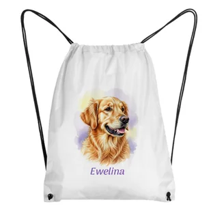 Worek Golden Retriever pies z psem dla psiarza z dowolnym imieniem - Plecaki worki - miniaturka - grafika 1