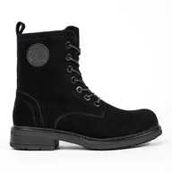 Botki damskie - Czarne workery damskie ze skóry naturalnej nubuk Sergio Leone - miniaturka - grafika 1