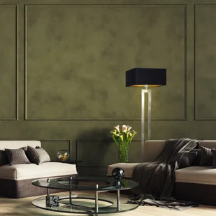 Srebrna lampa podłogowa glamour TORONTO GOLD - Lampy stojące - miniaturka - grafika 1