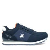 Sneakersy męskie - Sneakersy Beverly Hills Polo Club MP07-01450-04B Granatowy - miniaturka - grafika 1