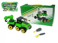 Mały majsterkowicz - Traktor z przyczepą do rozkręcania 25cm 0597-3 Hipo - miniaturka - grafika 1