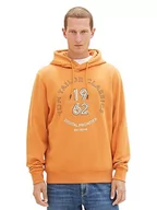 Bluzy męskie - TOM TAILOR Bluza męska, 32243 – Tomato Cream Orange, S - miniaturka - grafika 1