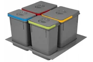 Meble modułowe i akcesoria - Segregator kosz na śmieci do szuflady 600 mm 44L ANTRACYT RUBIO AMIX - miniaturka - grafika 1