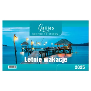 Kalendarz Biurkowy 2025 - STOJĄCY GALILEO - LETNIE WAKACJE - Kalendarze - miniaturka - grafika 1