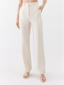 Spodnie damskie - Patrizia Pepe Spodnie materiałowe 2P1491/A052-W347 Écru Straight Fit - miniaturka - grafika 1
