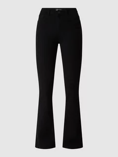 Spodnie damskie - Jeansy o rozkloszowanym kroju z dodatkiem streczu model ‘Peggy’ - grafika 1