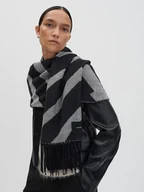 Apaszki i szaliki damskie - Someday Szal w kolorze czarno-szarym - miniaturka - grafika 1