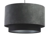Lampy stojące - Szara lampa wisząca z zamszowym abażurem - 5X S429 M2-W86 - miniaturka - grafika 1