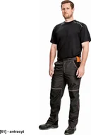 Odzież robocza - CERVA KNOXFIELD SPODNIE - spodnie ochronne do pasa z elastyczną talią, odblaskowe wstawki - antracyt 46 - miniaturka - grafika 1