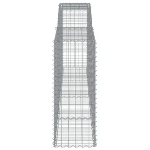 Kosze gabionowe, 9 szt, 400x50x120/140 cm, galwanizowane żelazo - Ogrodzenia - miniaturka - grafika 6