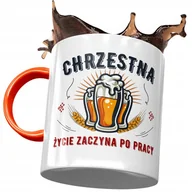 Kubki - Kubek Pomarańczowy Dla Chrzestnej na Urodziny z Nadrukiem ze Zdjęciem+ Opakowanie na prezent (wzór 01) - miniaturka - grafika 1