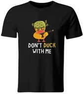 Koszulki męskie - Koszulka ze Śmieszny Nadrukiem Don't Duck With Me, roz. L - miniaturka - grafika 1