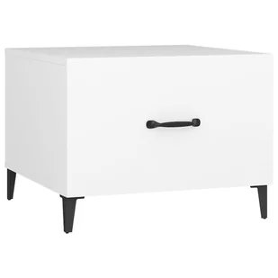 Lumarko Stoliki kawowe z metalowymi nogami, 2 szt., białe, 50x50x40 cm - Ławy i stoliki kawowe - miniaturka - grafika 7