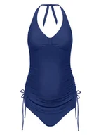 Stroje kąpielowe - Damski strój kąpielowy jednoczęściowy ciążowy niebieski Bellybutton Maternity, r.XL - miniaturka - grafika 1