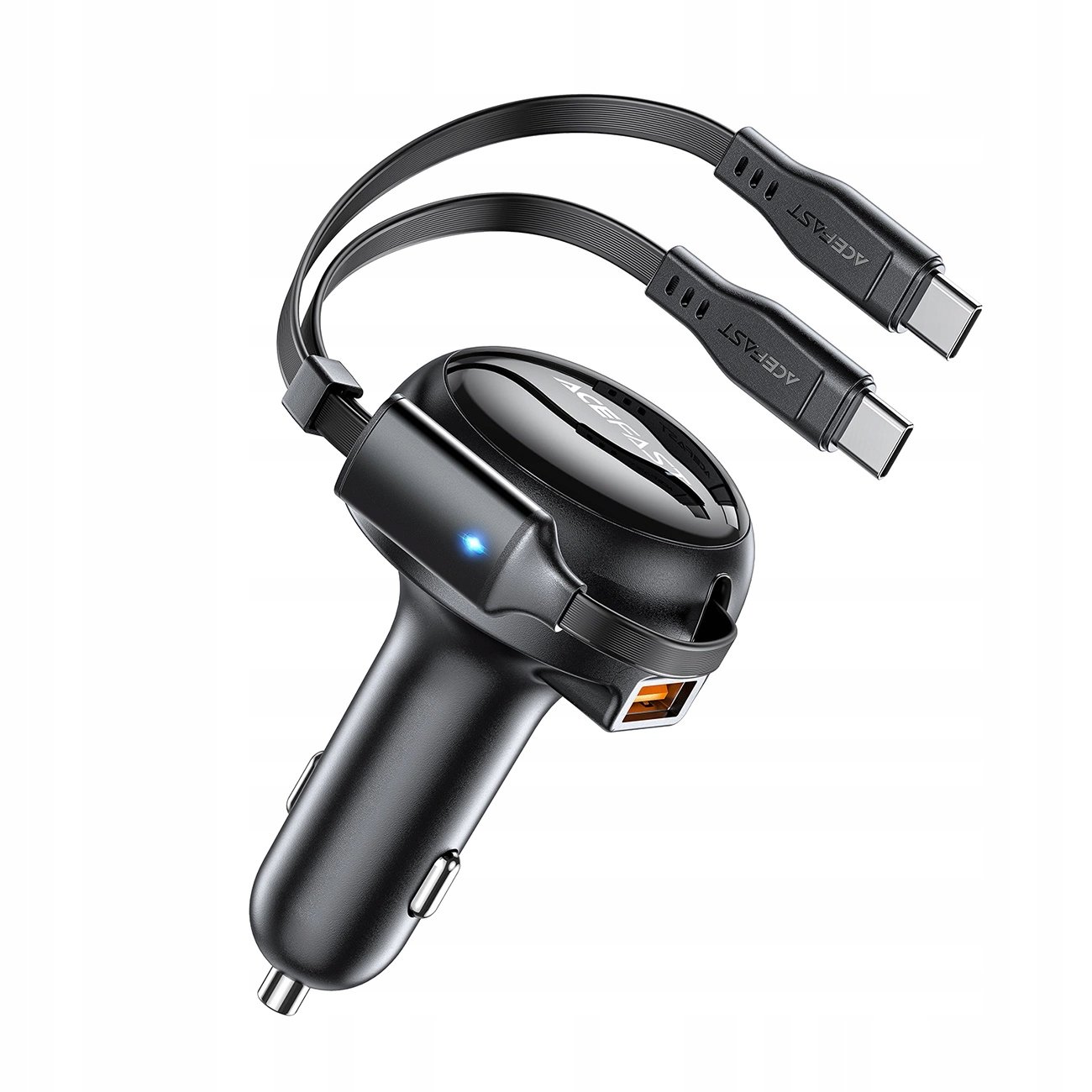 Ładowarka Acefast Ładowarka Acefast B13 samochodowa 53W USB-A / 2 kable rozwijane USB-C - czarna