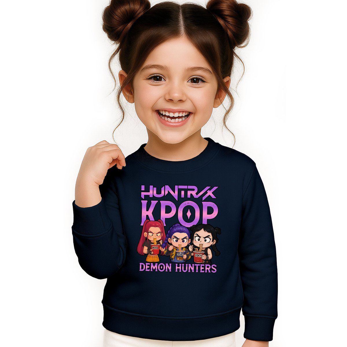 BLUZA DZIECIĘCA K-POPOWE ŁOWCZYNIE DEMONÓW HUNTRIX 146-152 BAWEŁNIANA