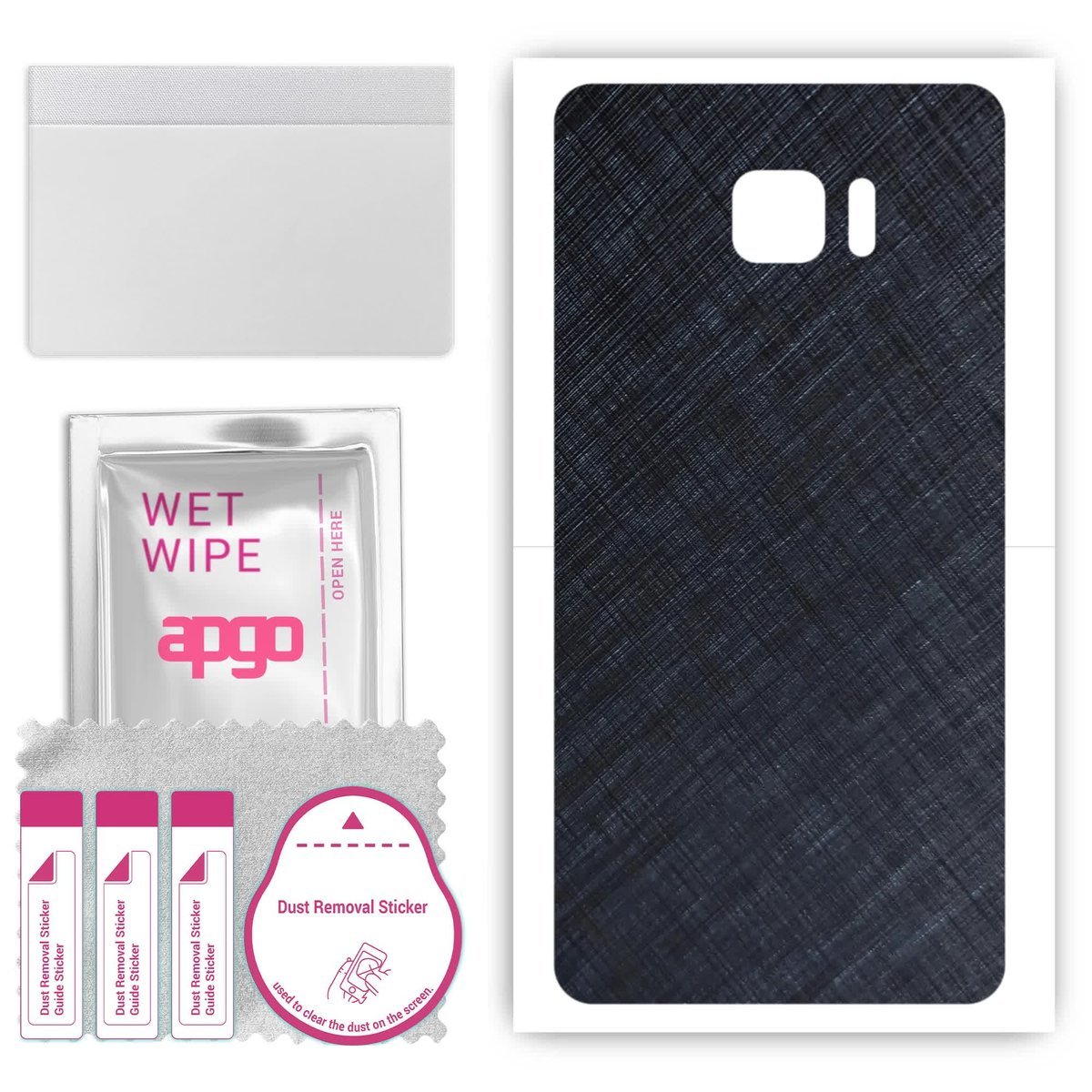 Folia naklejka skórka strukturalna na TYŁ do HTC U Ultra - Tytan Niebieski - apgo SKINS