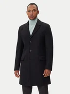 Płaszcze męskie - HUGO Płaszcz wełniany Migor2541 50546528 Czarny Slim Fit - miniaturka - grafika 1