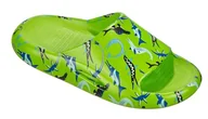 Buty dla dziewczynek - Beco Buty kąpielowe dla dzieci, uniseks Ocean Dinos, kapcie dziecięce, buty do przedszkola, buty do biegania po ulicy, zielony, 22/23 EU - miniaturka - grafika 1