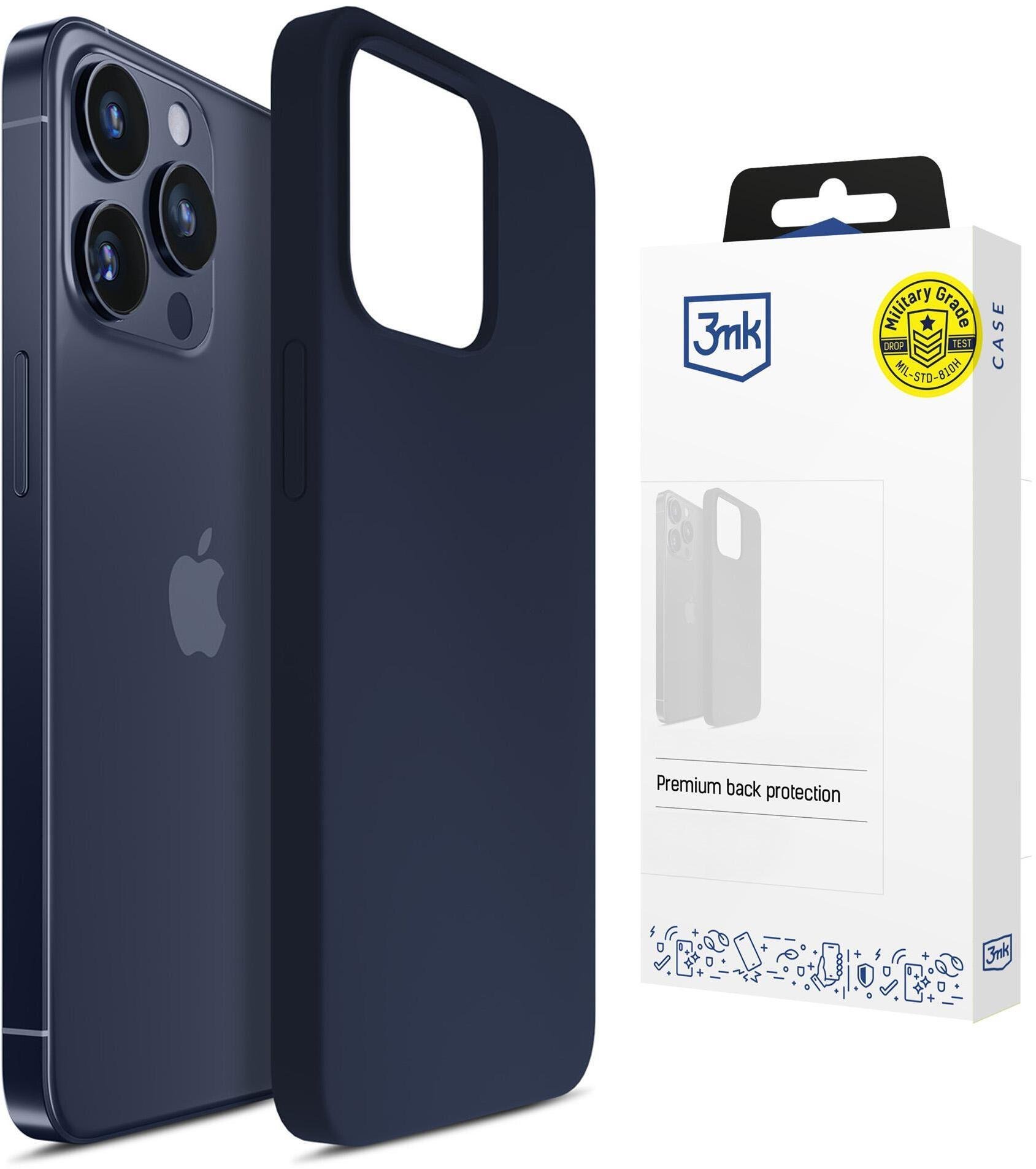 3MK Apple iPhone 15 Pro Max - 3mk Hardy Mellow Case Dark Blue