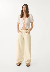 Stradivarius Jeansy barrel baggy balloon z efektem sprania Żółty 32 - Spodnie damskie Stradivarius Jeansy barrel baggy balloon z efektem sprania Żółty 32 - Spodnie damskie - miniaturka - grafika 1