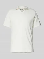 Koszulki męskie - Koszulka polo o kroju slim fit z fakturowanym wzorem - miniaturka - grafika 1