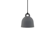 Lampy sufitowe - Wisząca lampa Bell XS w szarym kolorze z niewielkim kloszem - miniaturka - grafika 1