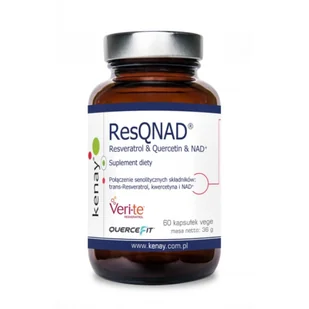 kenayAG ResQNAD Resveratrol & Quercetin & NAD+ (resweratrol, kwercetyna, NAD) (60 kapsułek) 5CDF-41259 - Serce i układ krążenia - miniaturka - grafika 1