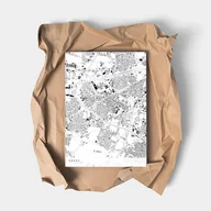 Obrazy i zdjęcia na płótnie - Plakat Mapa Ursusa, dzielnice Warszawy - miniaturka - grafika 1