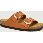 Klapki i japonki damskie - Scholl Klapki JOSEPHINE zamsz - miniaturka - grafika 1