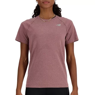 Koszulki sportowe damskie - Koszulka New Balance WT41123LRC - różowa - grafika 1