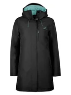 Kurtki damskie - Westfjord Parka 3w1 "Skogafoss" w kolorze czarno-turkusowym - miniaturka - grafika 1