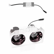 Lampy ogrodowe - Wpustowa lampa z modułem LED i zasilaczem SPILIO H190.06 + 2xHM190 3000K + SPILIO HT190 DIM Maxlight LED 10W 3000K IP65 biała czarna - miniaturka - grafika 1