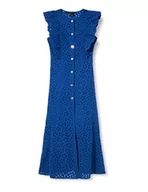 Sukienki - PINKO Damska cudowna bawełna z haftem luźna sukienka, G00, niebieski surf w tkaninie, 40, G00 niebieski surf w sieci, 40 - miniaturka - grafika 1