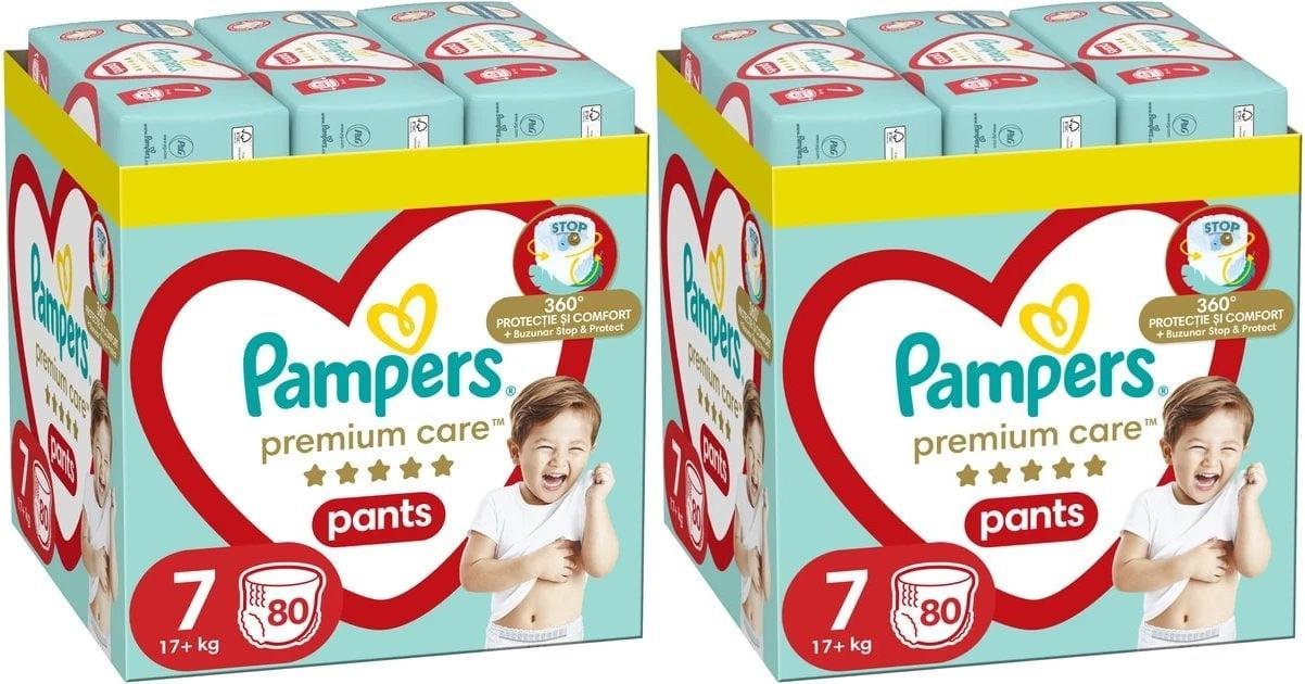 Pampers Pieluchomajtki Premium Care 7, 17+ kg, 80 szt. x2