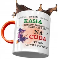 Kubki - Kubek Pomarańczowy Dla Kasi Katarzyny Żony Prezent z Nadrukiem ze Zdjęciem + Opakowanie na prezent (wzór 04) - miniaturka - grafika 1