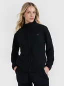 Bluzy damskie - 4F Polar ze stójką regular damski - czarny XXL - miniaturka - grafika 1