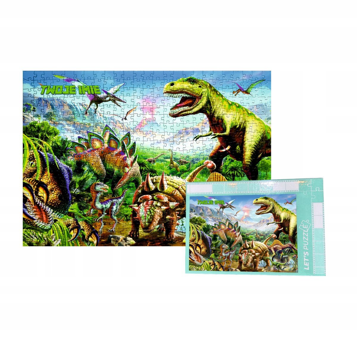Personalizowane Puzzle Dino/Dinosaur - 500el - Różne Wzory