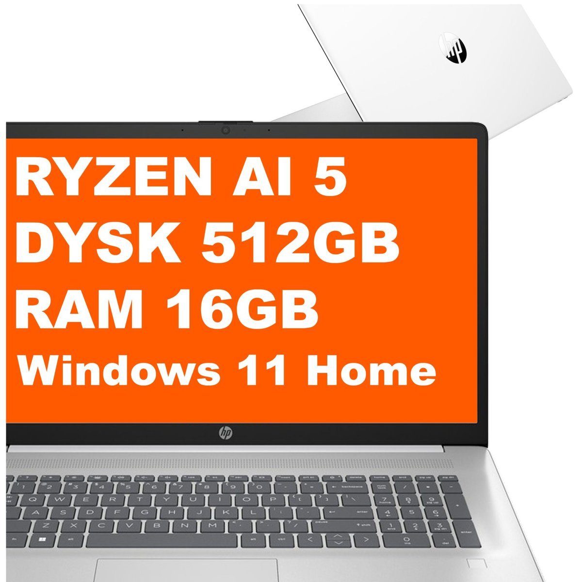 HP OmniBook 5 NGAI 16-ag1065st / B6NF3UA / Ryzen AI 5 / 16GB / 512GB / Radeon 840M / 2k / Win 11 / Srebrny