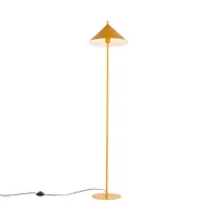 Lampy stojące - QAZQA Designerska lampa podłogowa żółta - Triangolo - miniaturka - grafika 1