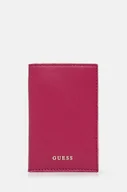 Etui na dokumenty i karty - Guess etui na karty skórzane kolor różowy RW1654 P4301 - miniaturka - grafika 1