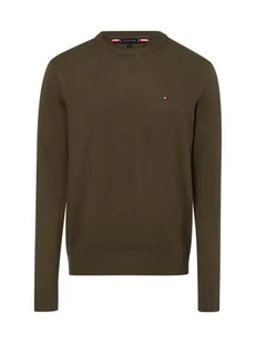 Tommy Hilfiger Sweter z dodatkiem kaszmiru Mężczyźni Bawełna zielony jednolity, S - Swetry męskie - miniaturka - grafika 1
