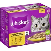 Mokra karma dla kotów - Whiskas 7+ Wielopak Drób Wybór w galarecie 12 x 85 g - miniaturka - grafika 1