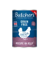Mokra karma dla psów - BUTCHER'S Original Recipe in Jelly, karma dla psa, kawałki z kurczakiem w galaretce 24x400g - miniaturka - grafika 1