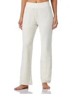 Spodnie damskie - Emporio Armani Damskie spodnie dresowe Bell Fit Ribbed Welur, Pale Cream, XS - miniaturka - grafika 1