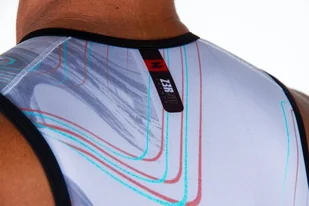 ZEROD Strój triathlonowy rozpinany z przodu START noisy glitch - Bielizna sportowa męska - miniaturka - grafika 5